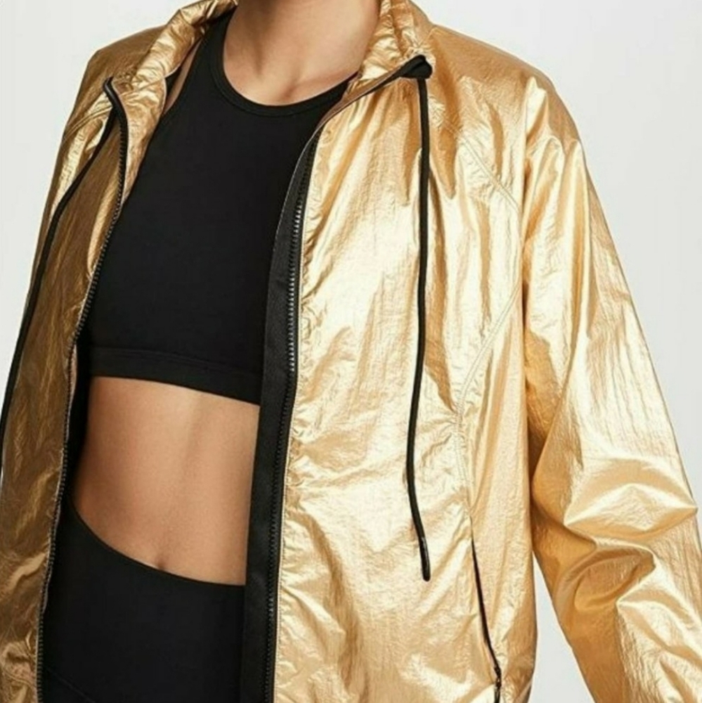 Women's Good American Gold Jacket Medal Winning Running Jacket 3